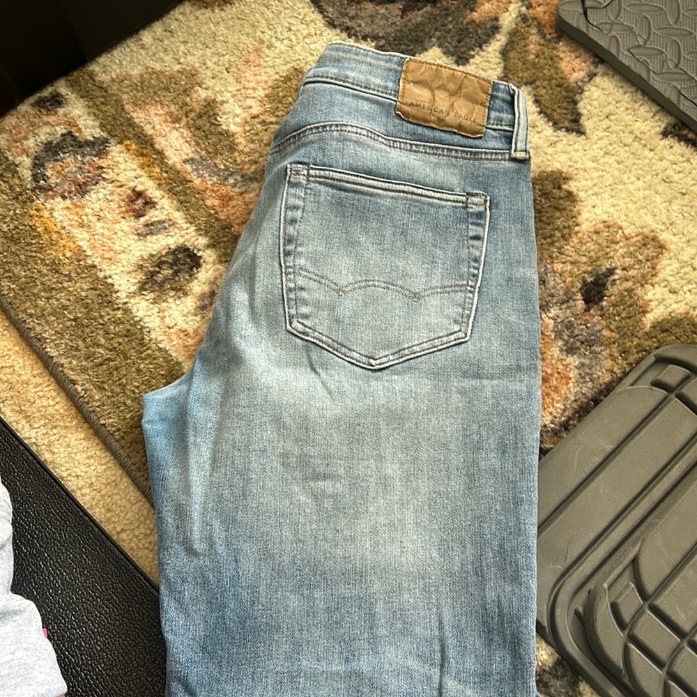 Men’s American Eagle, original straight jeans, next level air flex, 33X 34